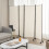 Costway 172cm Tall Rolling Privacy Screen 4 Panel Room Divider on Wheels White 9