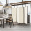 Costway 172cm Tall Rolling Privacy Screen 4 Panel Room Divider on Wheels White 3
