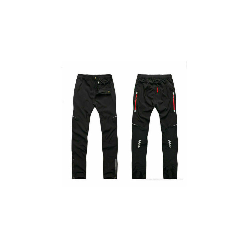 (M) Mens  Black Cycling Trousers Drying Mountain MTB Bike Riding Bicycle Long Pants New UK