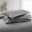 (Grey, King) Stripe Duvet Cover Quilt Reversible Bedding Sets 3