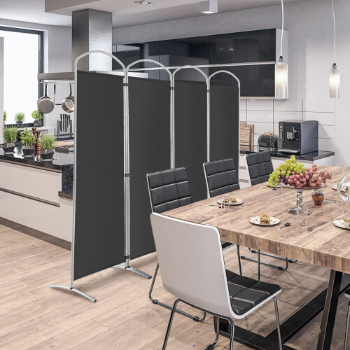 Costway 188cm Folding Privacy Screen 4-Panel Room Divider Privacy Protection 2