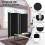 Costway 188cm Folding Privacy Screen 4-Panel Room Divider Privacy Protection 5