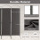 Costway 188cm Folding Privacy Screen 4-Panel Room Divider Privacy Protection 4
