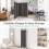 Costway 188cm Folding Privacy Screen 4-Panel Room Divider Privacy Protection 7