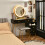 Casart Makeup Dressing Table Vanity Table Set Storage Cabinet Lighted Mirror 3