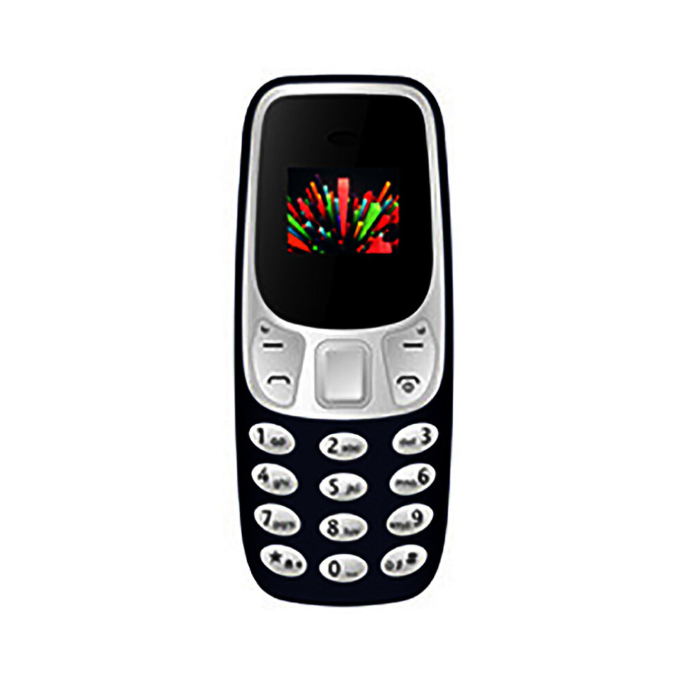 (Black) Mini Mobile Phone Dual Sim Card with MP3 Player FM Cellphone Voice Change Dialing GSM Bluetooth-Compatible Phone