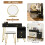 Casart Makeup Dressing Table Vanity Table Set Storage Cabinet Lighted Mirror 5