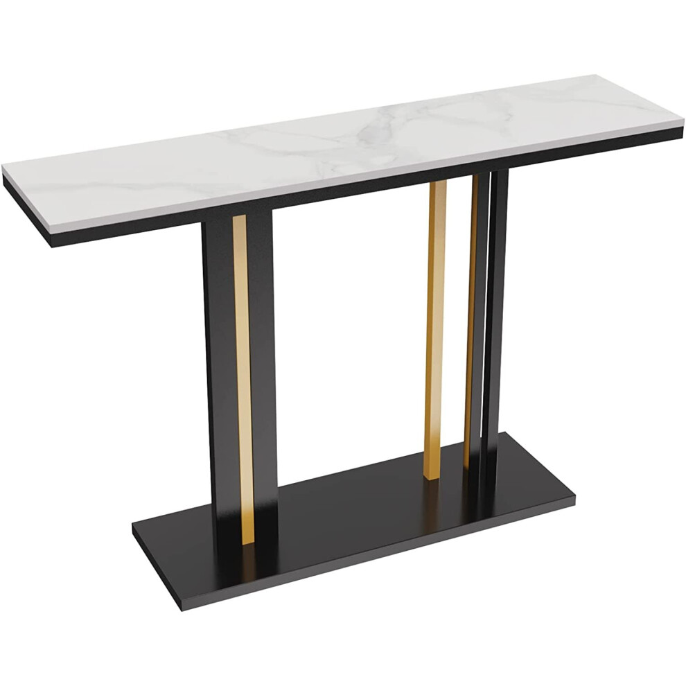 Fativo (White) Marble Console Table Sintered Modern Hallway Tables White