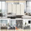Costway 188cm Folding Privacy Screen 4-Panel Room Divider Privacy Protection 8