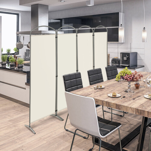 Costway 188cm Folding Privacy Screen 4-Panel Room Divider Privacy Protection 2