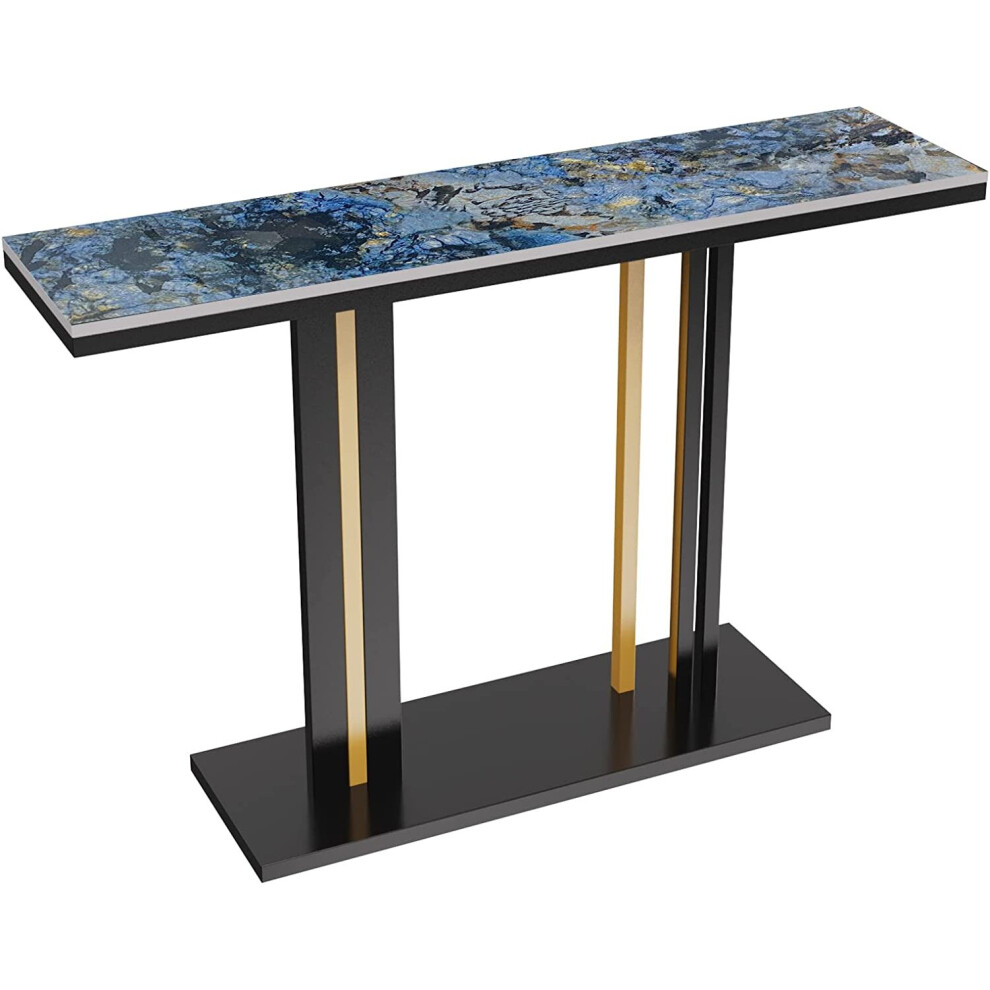 Fativo (Blue) Marble Console Table Sintered Modern Hallway Tables Blue