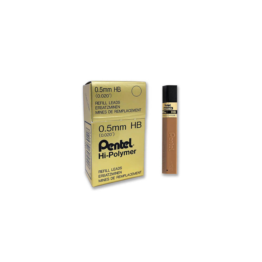 Pentel Hi-Polymer Lead Refill 0.5Mm (Box Of 12) (Hb)