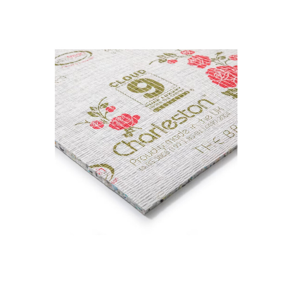 (Half Roll (7.5m2)) Cloud 9 Charleston 9mm PU Foam Carpet Underlay Luxury Domestic 15m2 Roll