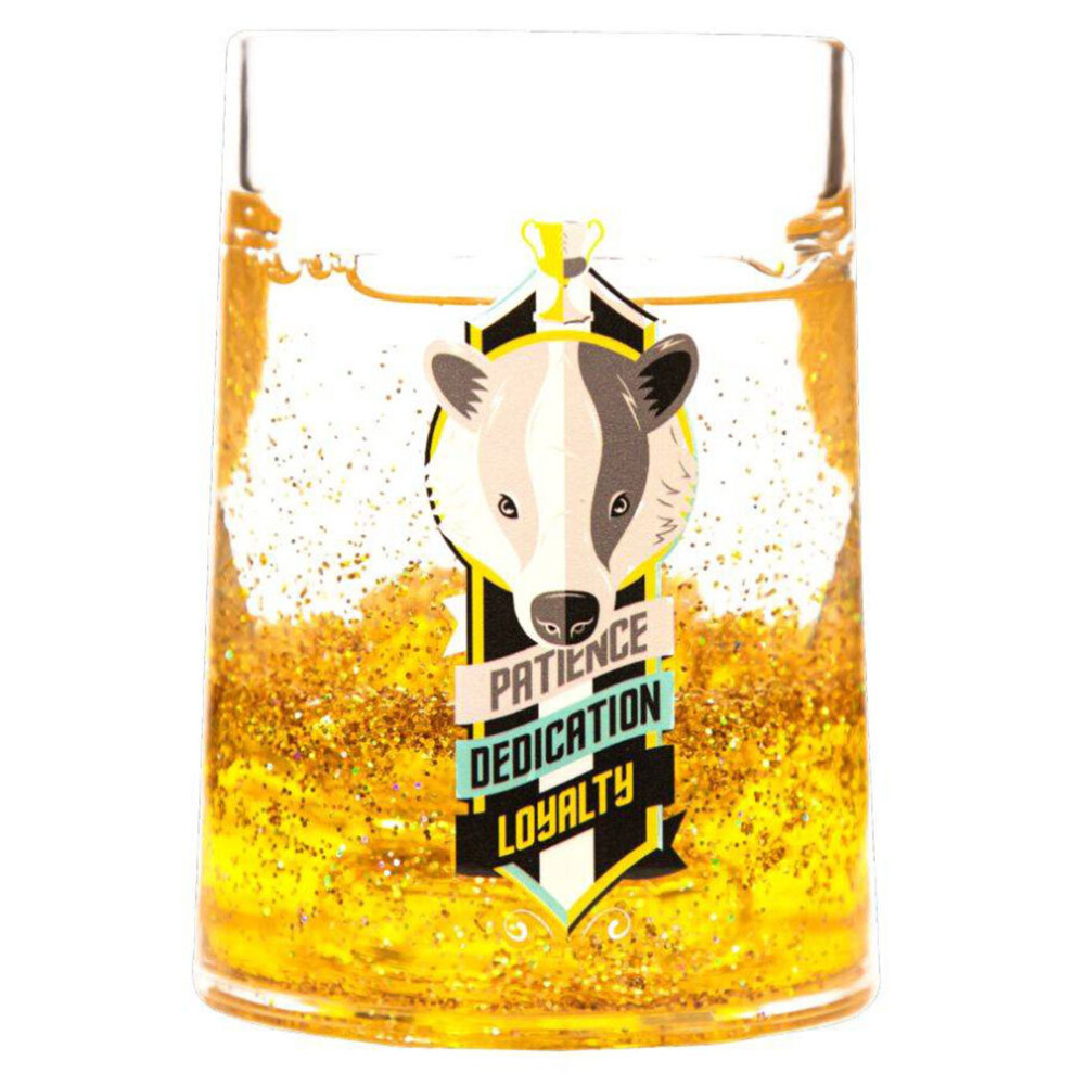 Harry Potter Hufflepuff House Liquid Glitter Tumbler
