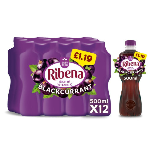 Ribena Ribena Light Blackcurrant 500ml (Pack of 12) 1