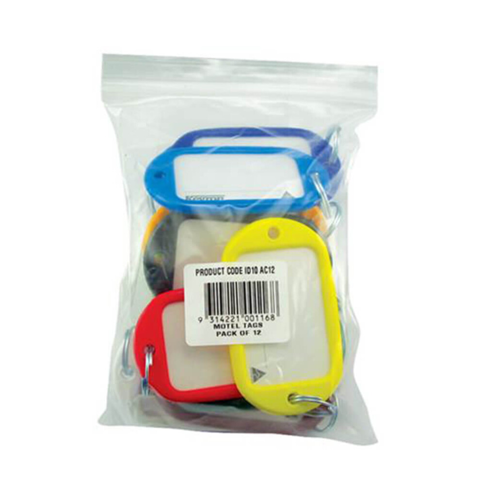 Kevron Motel Key Tags Bulk Pack Assorted (Pack Of 12) 9314221001168