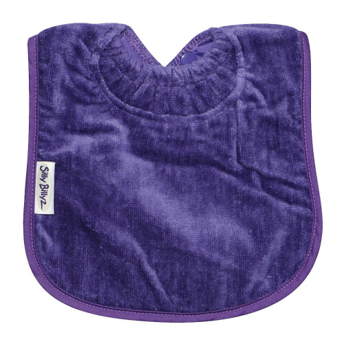Cross Cross Silly Billyz Large Plain Towel Bib (Purple)