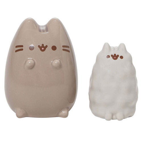Pusheen och Stormy keramik Salt- och Pepparkvarnar