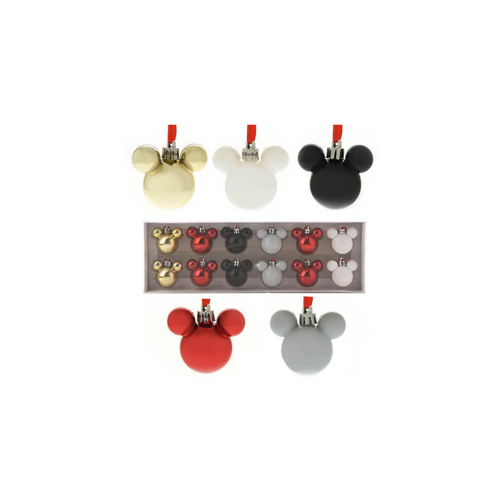 Disney Christmas Mickey Baubles (Set of 12) (Set A)