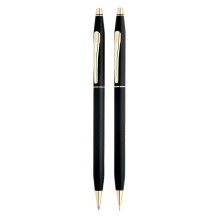 Cross 250105 Classic Century Kugelschreiber & Bleistift Set, Schwarz/23 Karat Goldakzente