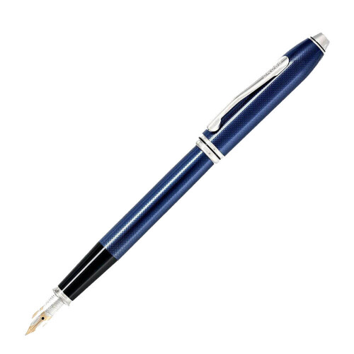 Cross Cross Townsend Quartz Blue Lacquer Medium Point Fountain Pen