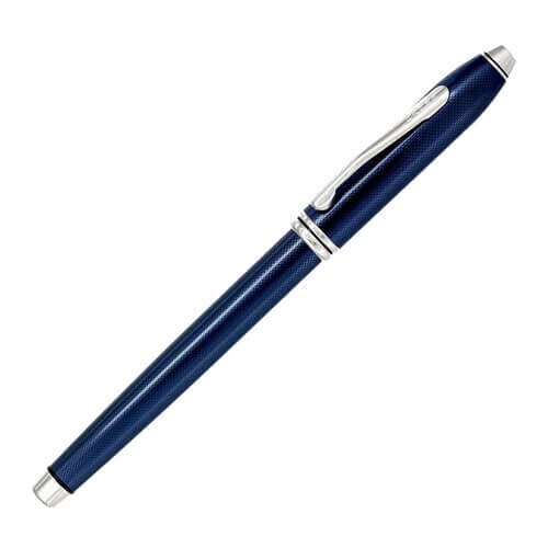 Cross Cross Townsend Quartz Blue Lacquer Medium Point Fountain Pen 1