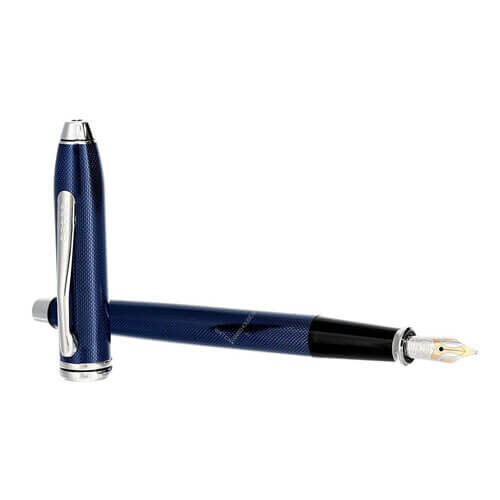 Cross Cross Townsend Quartz Blue Lacquer Medium Point Fountain Pen 2
