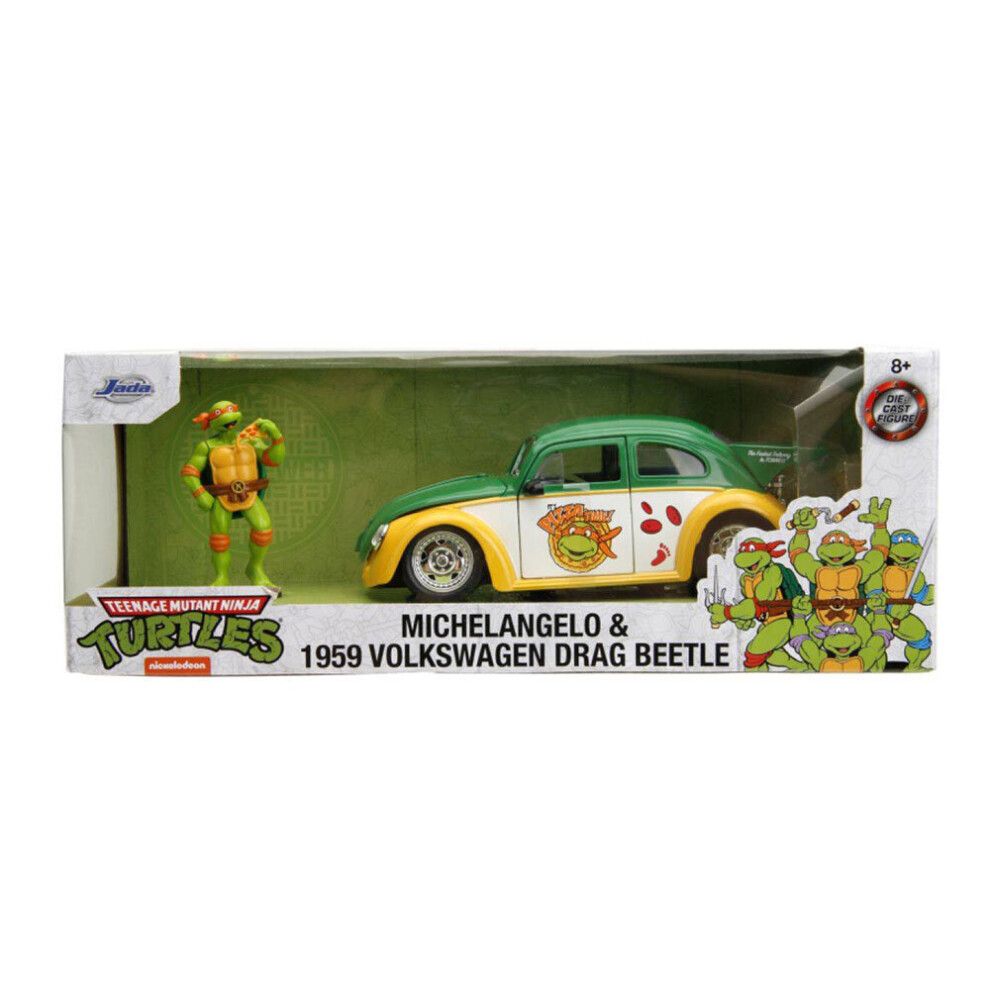 Photos - Toy Car TMNT TV 1987 VW Beetle with Michelangelo 1:24 Scale
