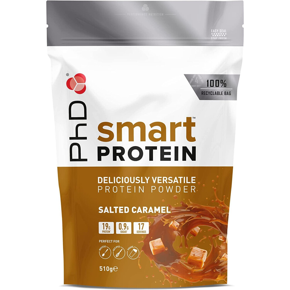 Phd Smart Protein, Versatile Shake That can be Used Anytime of The Day, Salted Caramel,510g