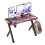 (L(120cmx60cm)) Modern RGB Led Lighted PC Computer Gaming Desk 1