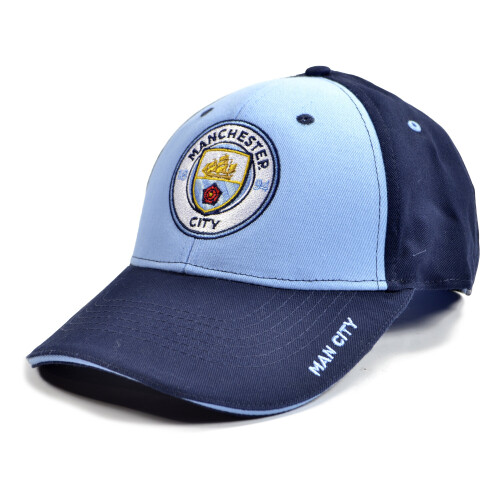 Man City Snapback Baseball Cap Sky Blue Navy, Official Licensed, Adjustable Strap MAN-2073-5351