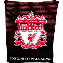 Liverpool Football Crest LFC Mesh Soft Warm Sofa Fleece Blanket Throw