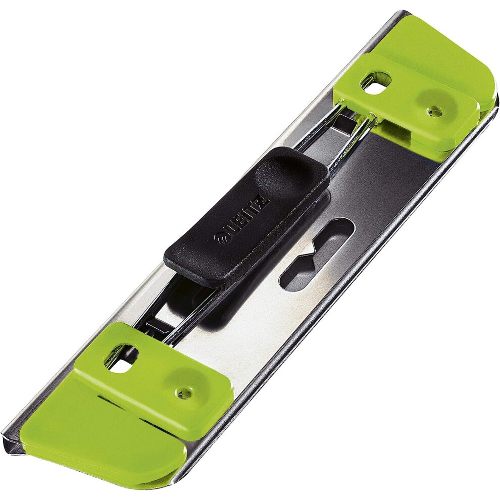 Leitz 17286054 Hole Punch, Guide Bar with Format Markings, Green