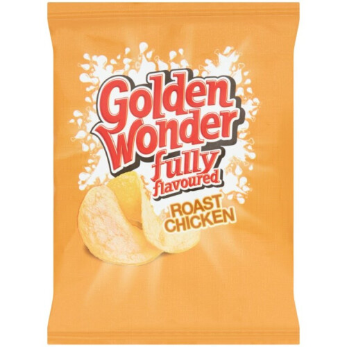 (Pack Of 24) Golden Wonder Flavoured Roast Chicken Crisps 32.5g