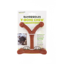 (Small) Bamboodles Y Bone Bacon Flavour Chew Toy For Dogs