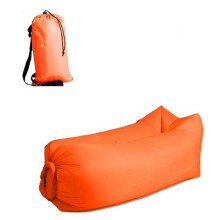 (Orange) Fast Inflatable Lazy Sofa Lounger Air Sofa Chair Outdoor Beach Lounger