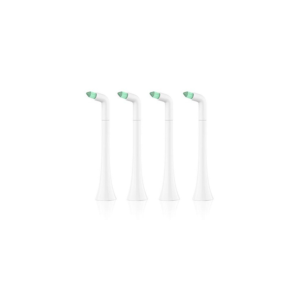 Interdental Replacement Toothbrush Heads for Philips Sonicare Click-on Brush Head System, for Cleaning Braces/Between Teeth/Back Teeth (4-Pack, White)