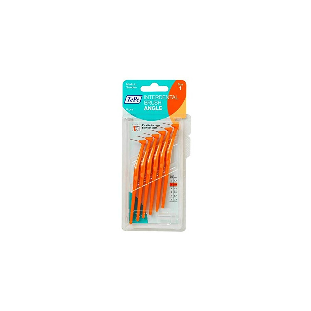 TePe Angle Interdental Brushes Orange 0.45 mm Size 1