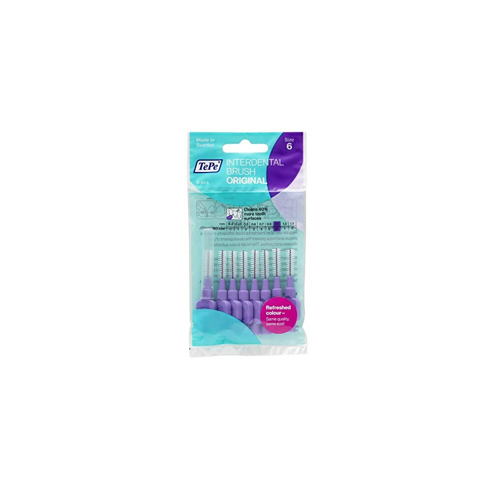 TePe Interdental Brushes 1.1?mm Purple 10?packets of 8?(80?Brushes)