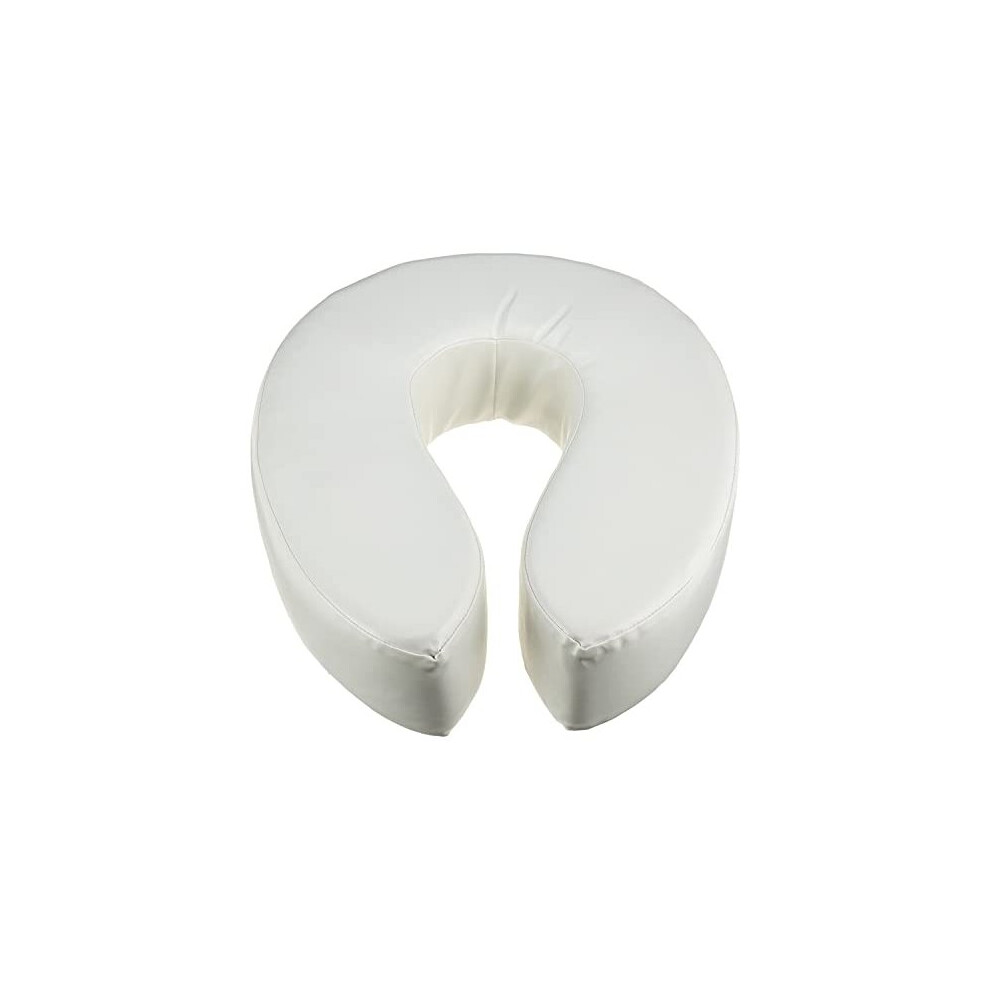 Homecraft White Padded Raised Toilet Seat Without Lid, Elevated Comfort Toilet Seat Support For Elderly, Handicapped And Disabled Users, Colour, 5Cm