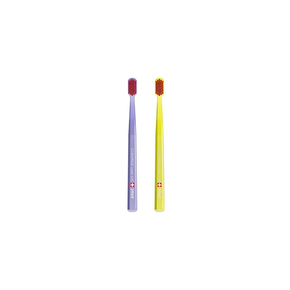 Curaprox CS 3960 Toothbrush Super Soft, Pack of 2, Assorted Color