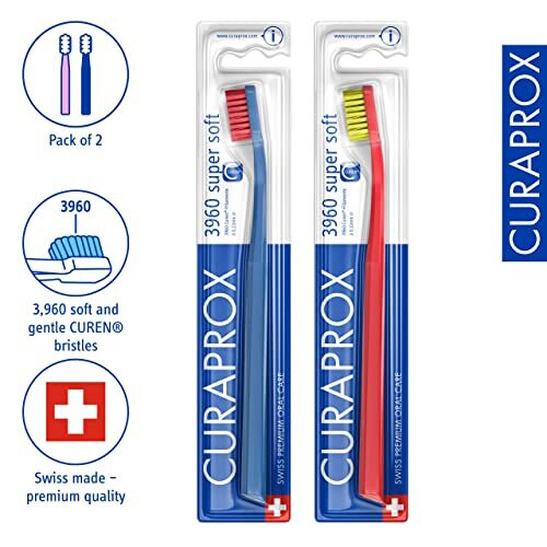 Curaprox Curaprox CS 3960 Toothbrush Super Soft, Pack of 2, Assorted Color 1