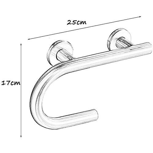 BANGSUN Safe Handrail Grab Rail Toilet Roll Holder Bathroom Bathtub Bar