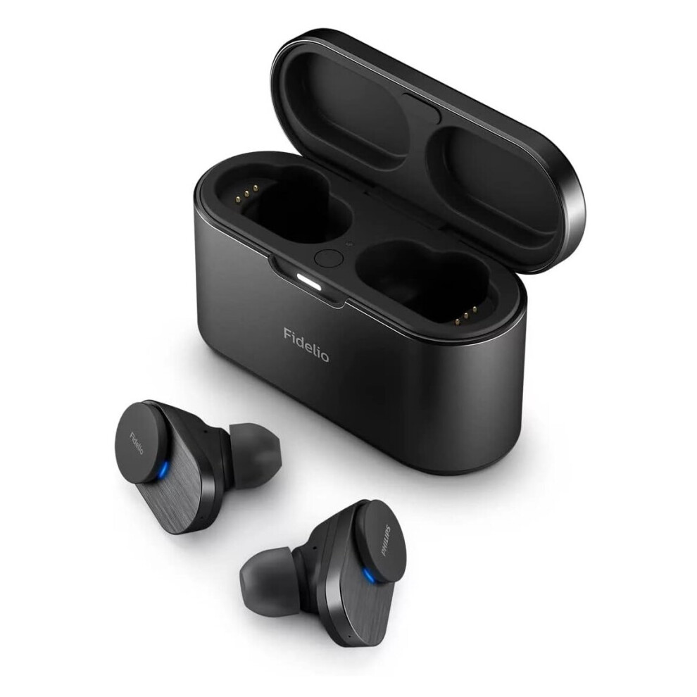 Philips Fidelio T1bk/00 Wireless Noise-Cancelling In-Ear Headphones Black
