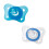 Cross Cross Chicco Nursing Physio Mini Soft Soother 2pcs (Blue) (0-2mos) 2
