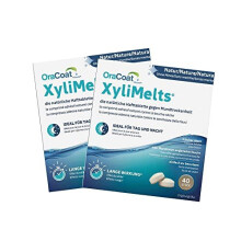 OraCoat XyliMelts ? 80 Adhesive Tablets Against Dry Mouth ? Discreet ? Can be Used during Sleep ? Vegan ? Mint Free