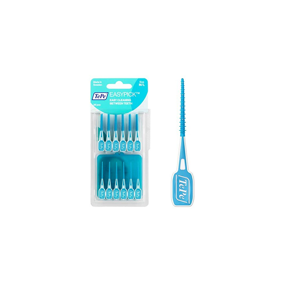 TEPE EasyPick Dental Picks for Daily Oral Hygiene and Healthy teeth and gums / Size M/L / 1 x36 Picks