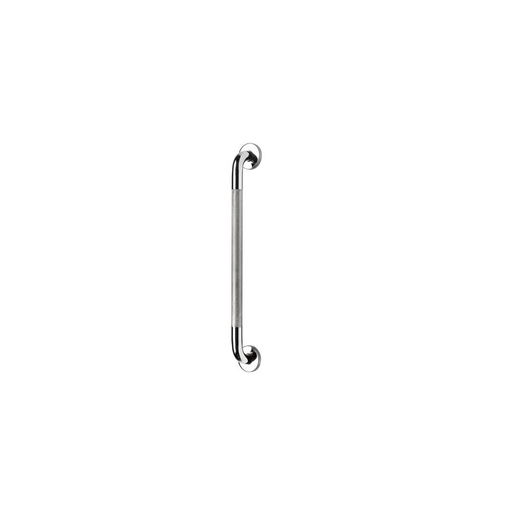 Croydex Ap500741 600 Mm Safety Support Rail Stainless Steel Grab Bar With Anti-Slip Grip For Bathroom, Chrome