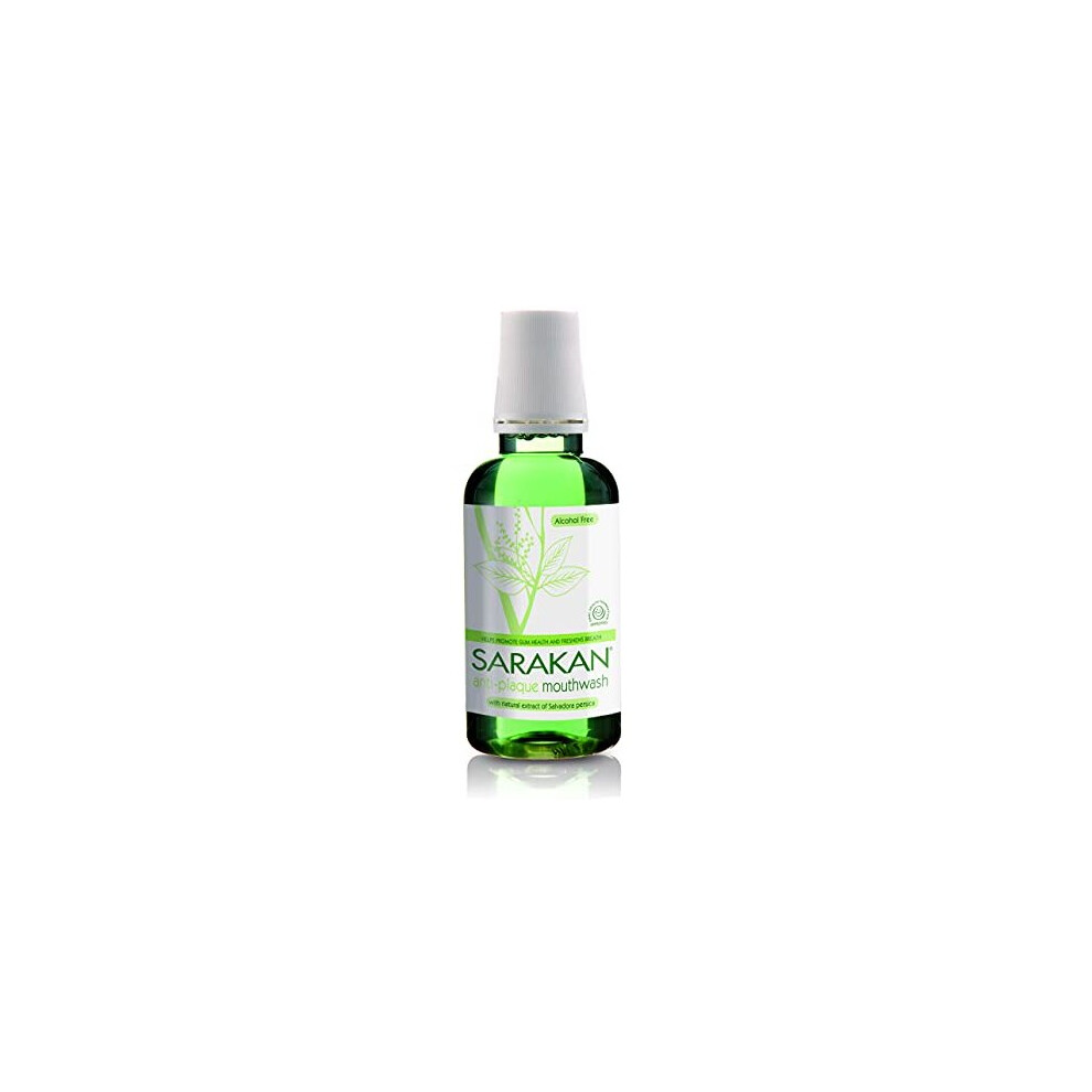 Sarakan Anti-Plaque Mouthwash (300 Ml) | Formulated To Reduce Plaque And Tartar | Alcohol Free | Fluoride Free | Vegan