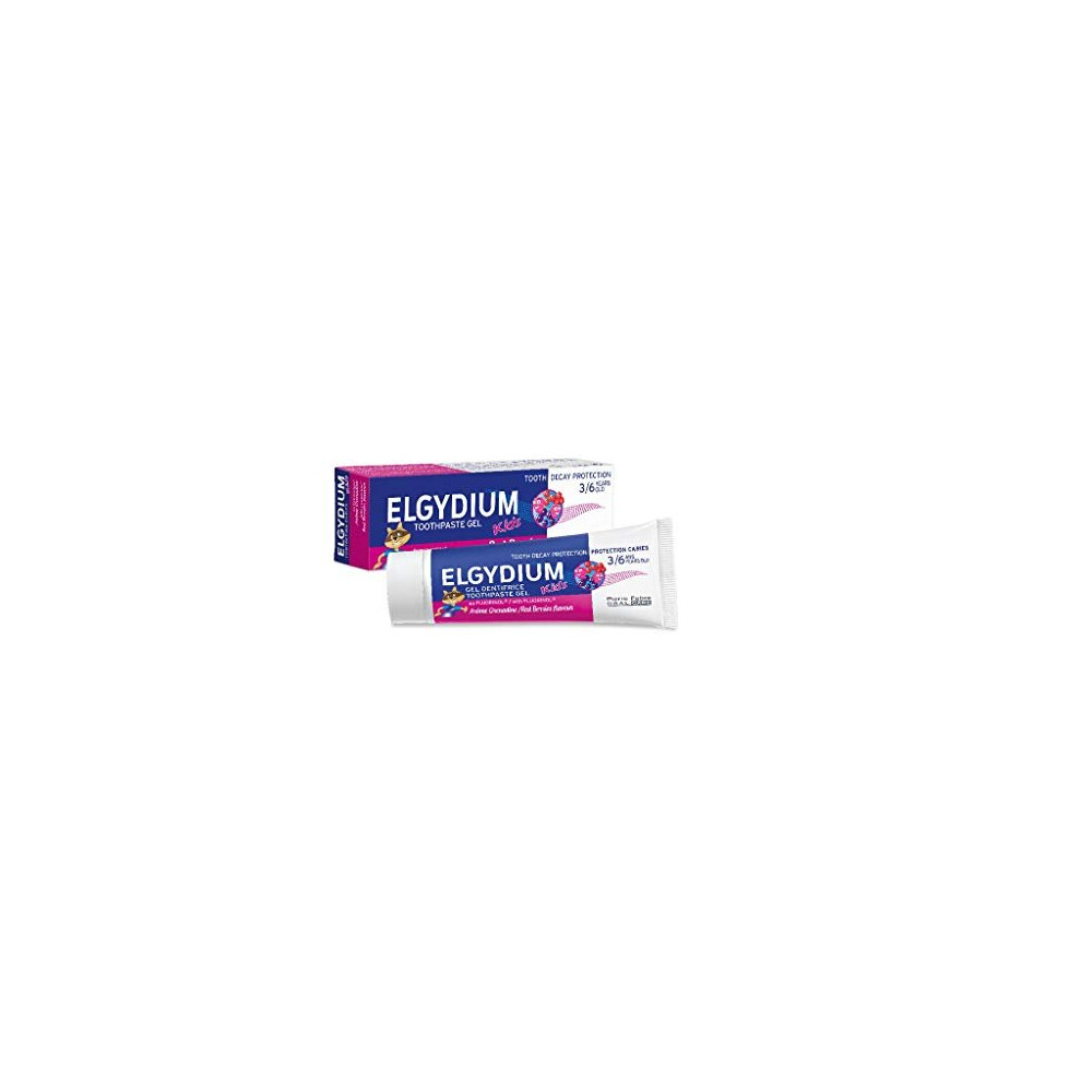 Elgydium Kids Toothpaste Gel Decays Protection 3/6 Years 50Ml - Grenadine